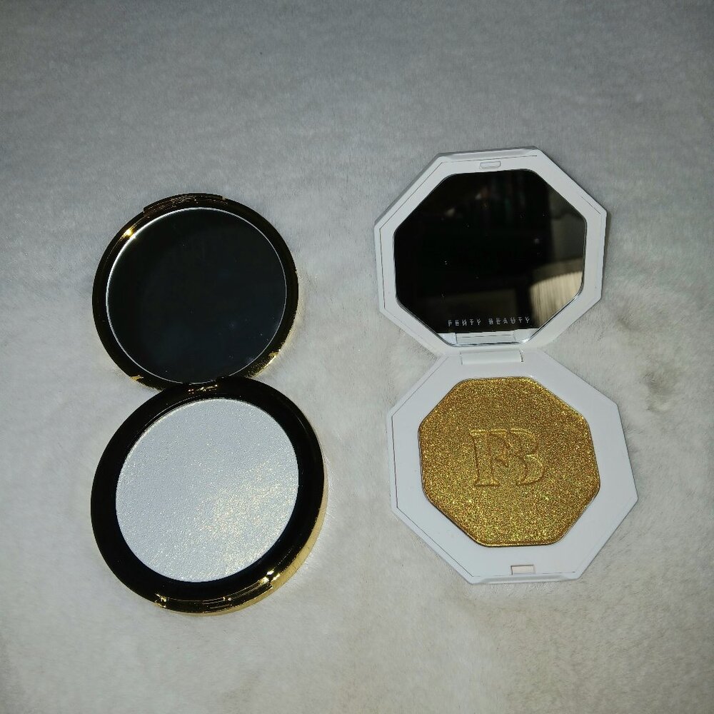 Kat Von D "Gold Skool" Highlighter and Fenty Beauty "Trophy Wife" Highlighter